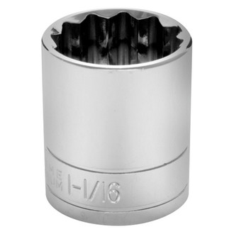 Performance Tool® - 1/2" Drive 1-1/16" 12-Point SAE Standard Socket