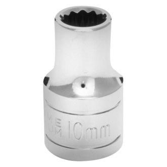 Performance Tool W32810 1//2 Dr 10mm 12Pt Chrome Vanadium Socket