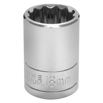 Performance Tool® - 1/2" Drive 18 mm 12-Point Metric Standard Socket