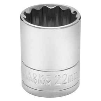 Performance Tool® - 1/2" Drive 22 mm 12-Point Metric Standard Socket