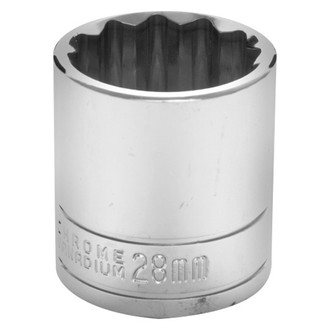 Performance Tool® - 1/2" Drive 28 mm 12-Point Metric Standard Socket