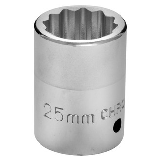 Performance Tool® - 3/4" Drive 25 mm 12-Point Metric Standard Socket