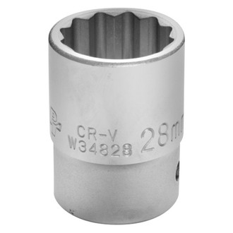Performance Tool® - 3/4" Drive 28 mm 12-Point Metric Standard Socket