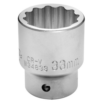 Performance Tool® - 3/4" Drive 33 mm 12-Point Metric Standard Socket