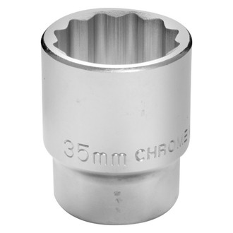 Performance Tool® - 3/4" Drive 35 mm 12-Point Metric Standard Socket