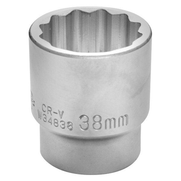 Performance Tool® - 3/4" Drive 38 mm 12-Point Metric Standard Socket