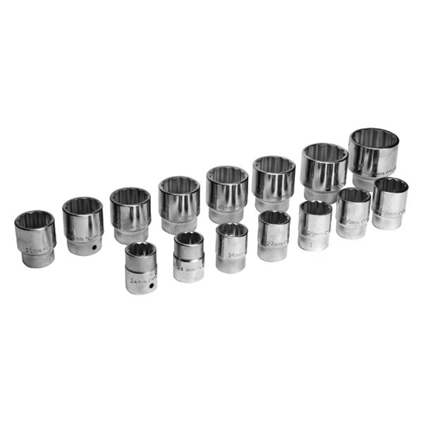 Performance Tool® - 3/4" Drive 12-Point Metric Socket Set 16 Pieces