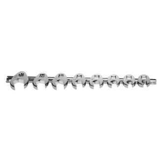 Performance Tool® - 8-piece 3/8" Drive 10 to 22 mm 6-Point Full Polished Flare Nut End Crowfoot Wrench Set