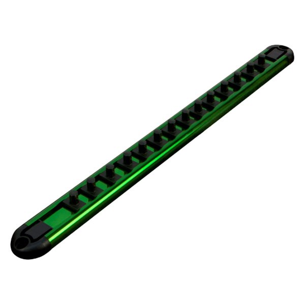 Performance Tool® - 1/4" Drive 14-Slot Green Magnetic Twist Lock Socket Rail