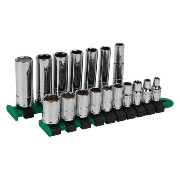 Performance Tool® - 1/4" Drive 6-Point Metric Socket Set 17 Pieces