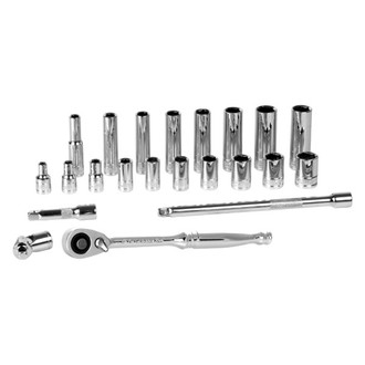 Performance Tool® - 1/4" Drive Metric Ratchet and Socket Set, 22 Pieces