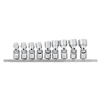 Performance Tool® - 1/4" Drive 12-Point Metric U-Joint Socket Set 9 Pieces