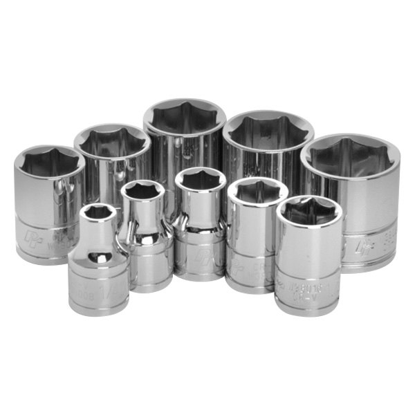 Performance Tool® - 3/8" Drive 6-Point SAE Socket Set 10 Pieces