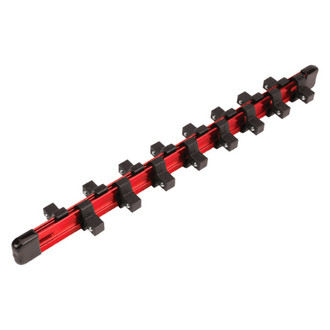 Performance Tool® - 3/8" Drive 14-Slot Red Aluminum Socket Rail
