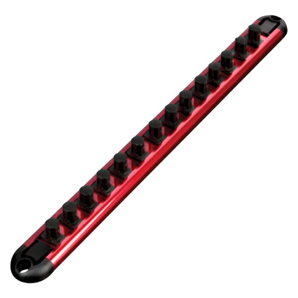 Performance Tool® - 3/8" Drive 14-Slot Red Magnetic Twist Lock Socket Rail