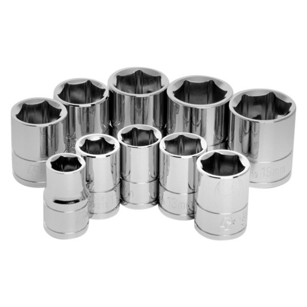 Performance Tool® - 3/8" Drive 6-Point Metric Socket Set 10 Pieces