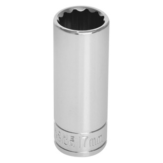 Performance Tool® - 3/8" Drive 17 mm 12-Point Metric Deep Socket