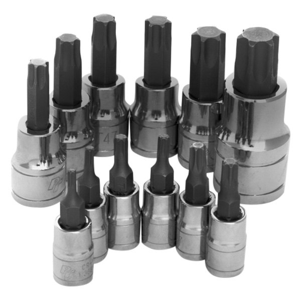 Performance Tool® - Mixed Drive Size Torx Bit Socket Set in Hang Tag 12 Pieces