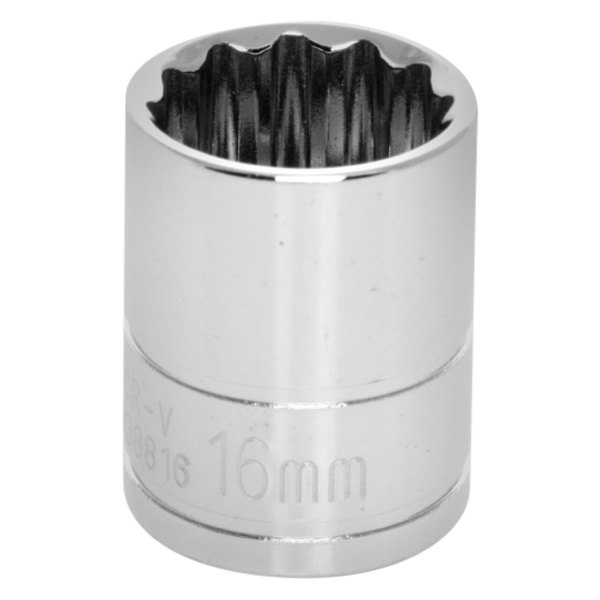 Performance Tool® - 3/8" Drive 16 mm 12-Point Metric Standard Socket