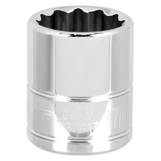 Performance Tool® - 3/8" Drive 17 mm 12-Point Metric Standard Socket