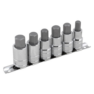 Performance Tool® - 1/2" Drive SAE/Metric Hex Bit Socket Set 6 Pieces