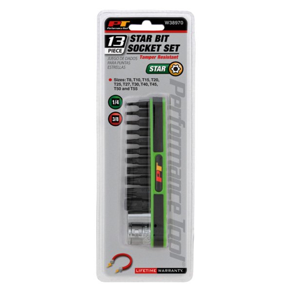 Performance Tool® W38970 - Mixed Drive Size Torx (TR) Bit Socket