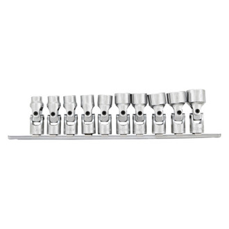 Performance Tool® - 3/8" Drive 12-Point Metric U-Joint Socket Set 10 Pieces