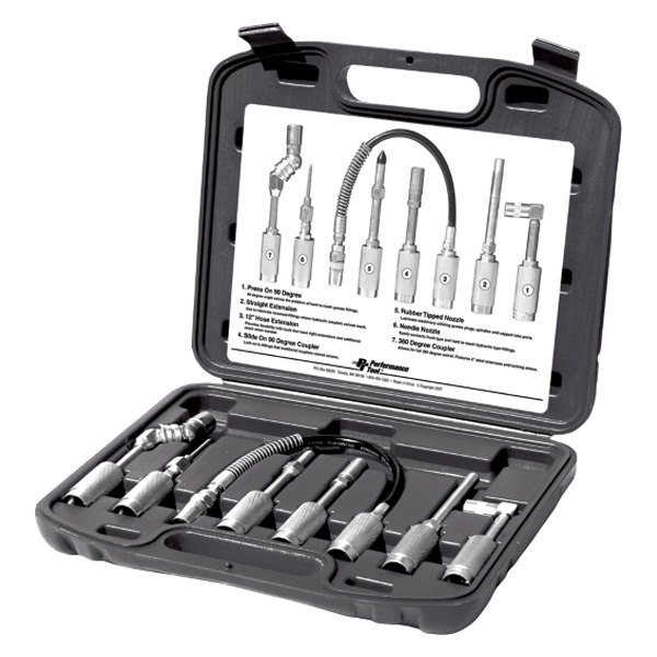 Performance Tool® - Grease Gun Accessories Set, 7 Pieces