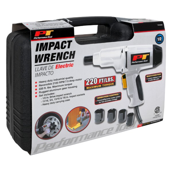 Performance Tool W50080 1 2 Drive 120 V Corded 7.5 A Impact Wrench TOOLSiD