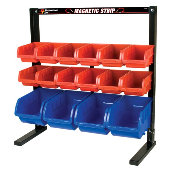 Performance Tool W5196 Large Stackable Storage Trays - Adjustable for  Vertical or Horizontal Position, Blue, Pack of 4