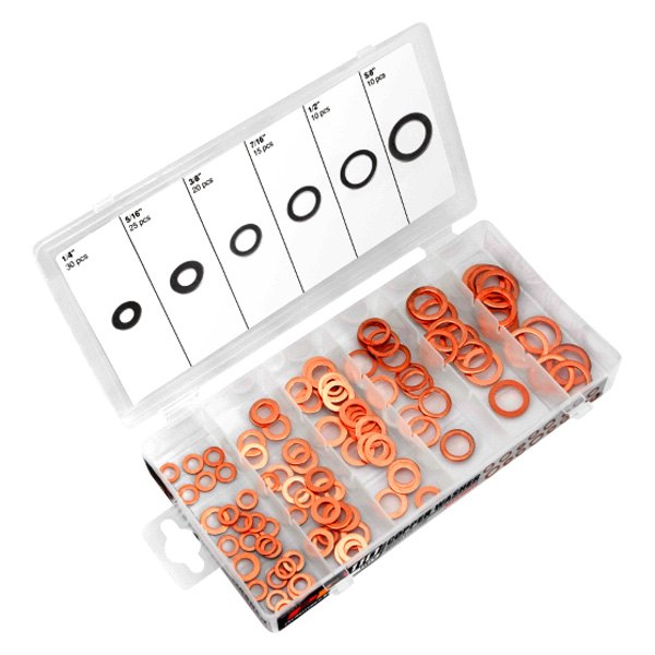 Performance Tool® - Copper Washer Assortment (110 Pieces)