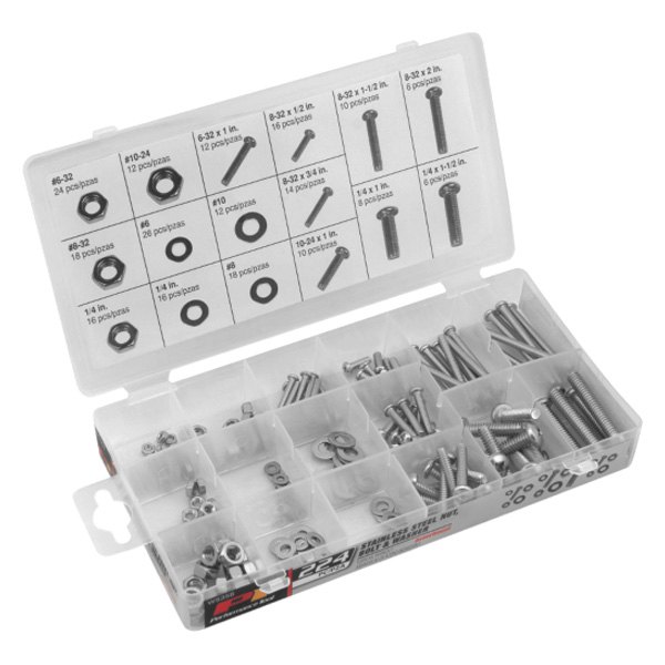 Performance Tool® - Stainless Steel Fastener Assortment (224 Pieces)