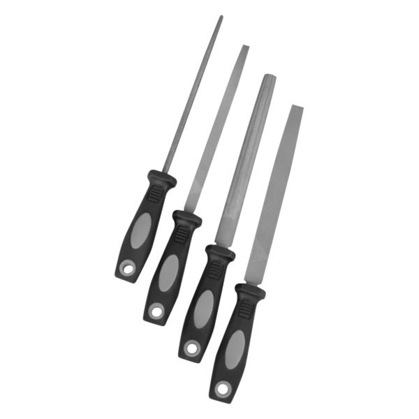 Performance Tool® - Rectangular Smooth File Set with Handle, 4 Pieces