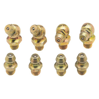 Performance Tool® - 6 mm x 1 mm Metric Grease Fitting Assortment, 8 Pieces
