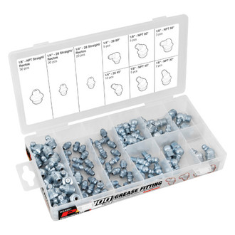 Performance Tool® - NPT Grease Fitting Assortment, 100 Pieces