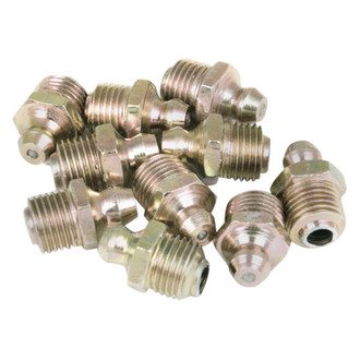 Performance Tool® - 10 mm Metric Straight Short Grease Fitting, 10 Pieces