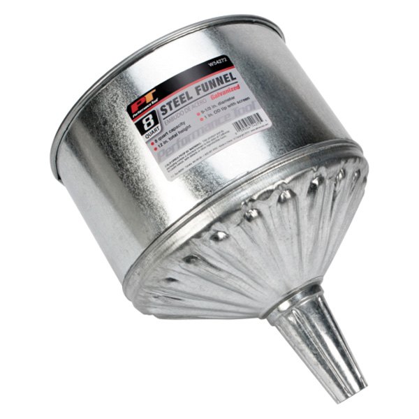 Performance Tool® - 2 gal 9.5" Gray Galvanized Steel Funnel