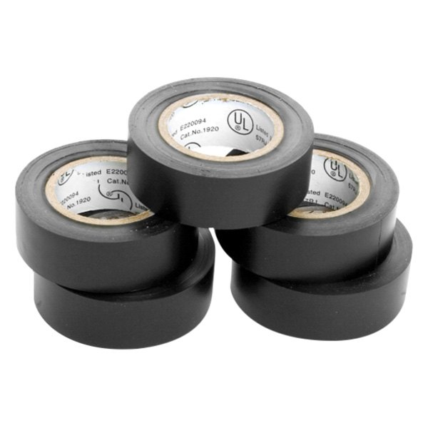Performance Tool® - 30' x 0.75" Black Weather Resistant Electrical Tapes (5 Rolls)