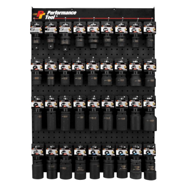 Performance Tool® - (40 Pieces) 3/4" and 1" Drive SAE/Metric 6-Point and 4-Point Impact Socket Assortment