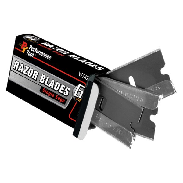 Performance Tool® - Replacement 12 Pieces Steel Single Edge Scraper Blades