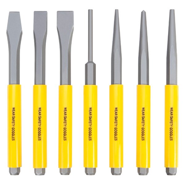 Performance Tool® - 7-piece Yellow Handle Punch and Chisel Mixed Set