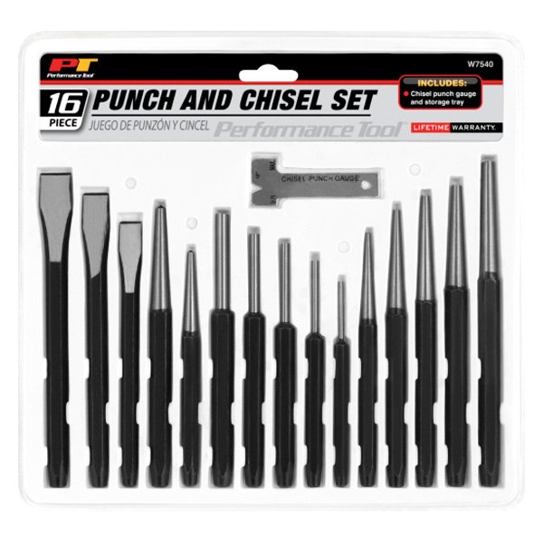 Performance Tool® W7540 - 16-piece Punch and Chisel Mixed Set
