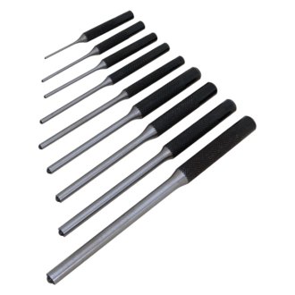 9pc Forged Steel Roll Pin Punch Set in Roll Up Case Rifle