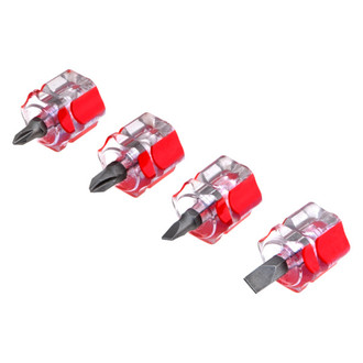 Performance Tool® - 4-piece Dipped Handle Stubby Phillips/Slotted Mixed Screwdriver Set