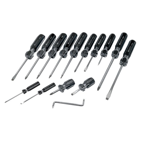 Performance Tool® - 15-piece Dipped Handle Magnetic Phillips/Slotted/Torx/Square Mixed Screwdriver Set