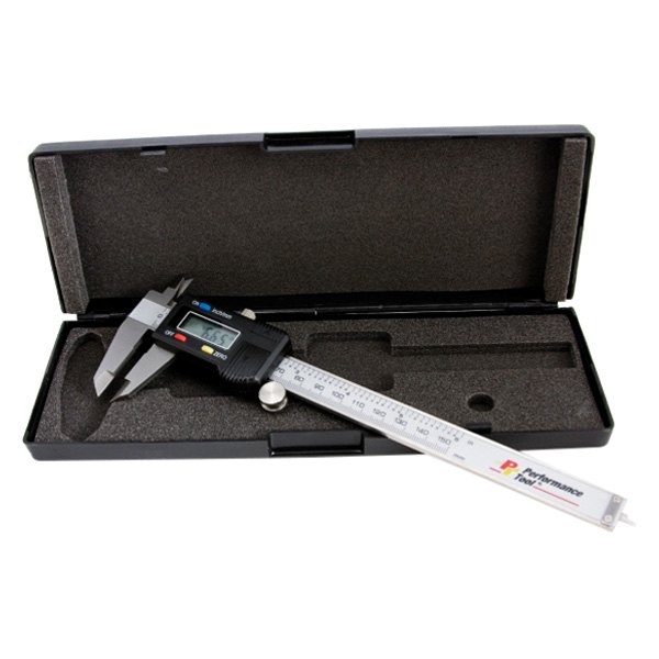 Performance Tool® - 0 to 6" SAE and Metric Stainless Steel Digital Caliper