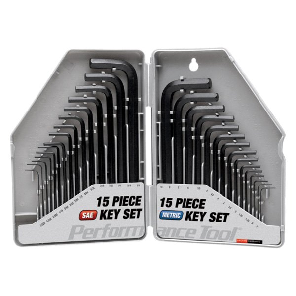 Performance Tool® - 30-Piece SAE/Metric Hex Key Set