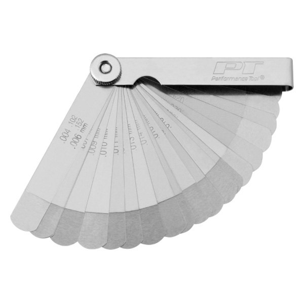 Performance Tool® - 0.004 to 0.027" SAE and Metric Stainless Steel Go-No-Go Feeler Gauge Set