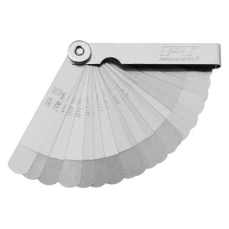 Performance Tool® - 0.004 to 0.027" SAE and Metric Stainless Steel Go-No-Go Feeler Gauge Set