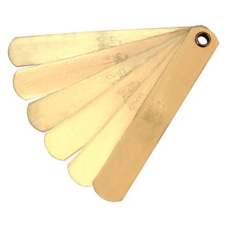 Performance Tool® - 0.006 to 0.016" SAE and Metric Brass Straight Non Magnetic Feeler Gauge Set
